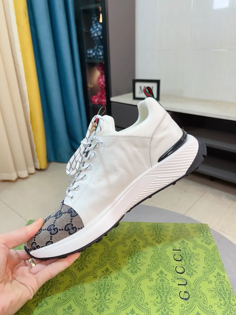 Men's shoes 💰458🌹🌹GUCCI [Gucci] New high-end brand of men's shoes, the latest fashionable casual men's shoes, trendy and versatile, relaxed and sporty style, uppers imported from Italy, first-layer cowhide, genuine leather lining, and ultra-fine workmanship. Original personalized fashionable rubber wear-resistant outsole, light and comfortable on the foot, size 38-44